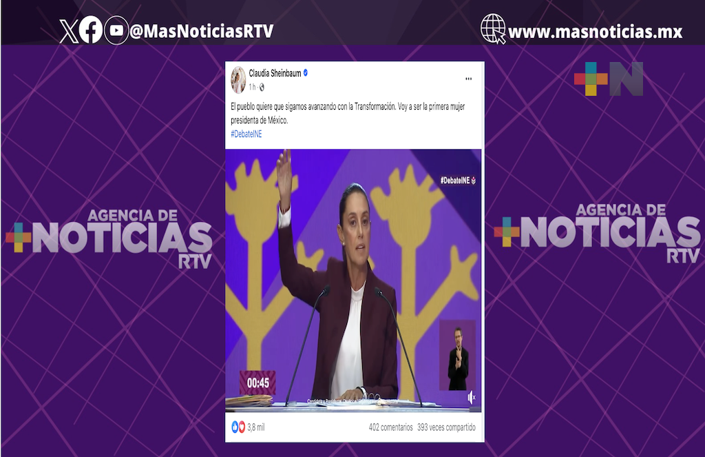 ¡Ganamos el debate! Tenemos el apoyo del pueblo: Claudia Sheinbaum